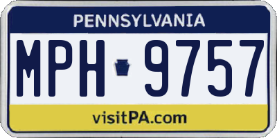 PA license plate MPH9757