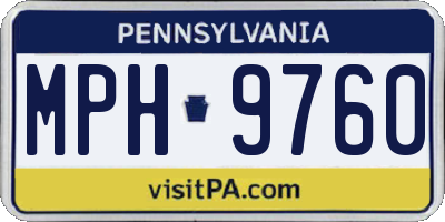 PA license plate MPH9760