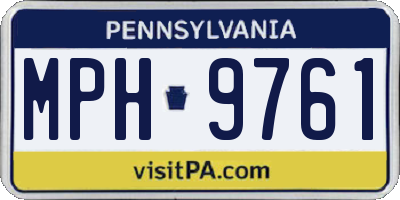 PA license plate MPH9761