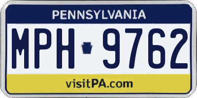 PA license plate MPH9762