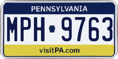 PA license plate MPH9763