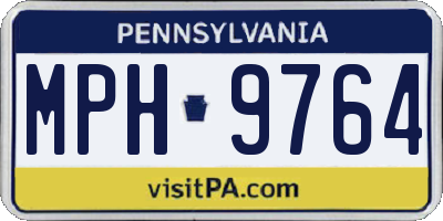 PA license plate MPH9764