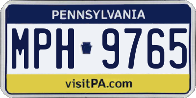 PA license plate MPH9765