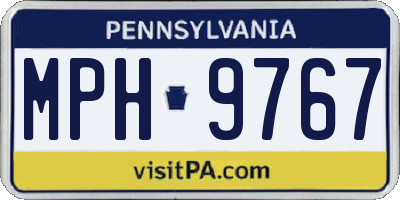 PA license plate MPH9767