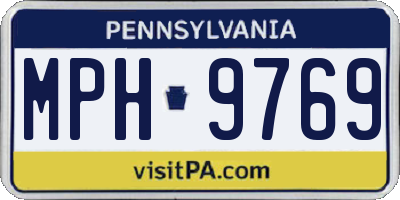 PA license plate MPH9769