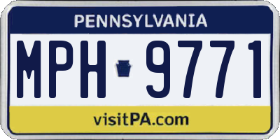 PA license plate MPH9771