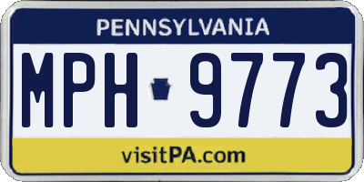 PA license plate MPH9773