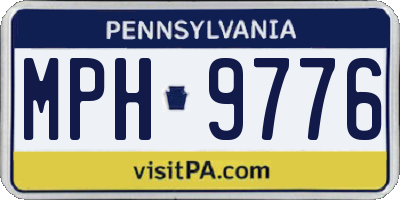 PA license plate MPH9776