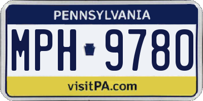 PA license plate MPH9780