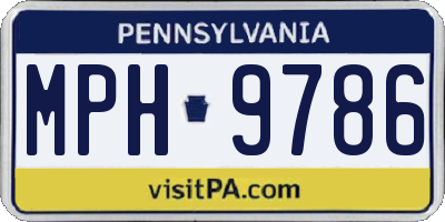 PA license plate MPH9786
