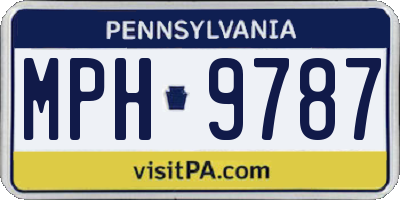 PA license plate MPH9787