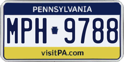 PA license plate MPH9788
