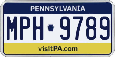 PA license plate MPH9789