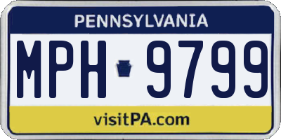PA license plate MPH9799