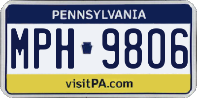 PA license plate MPH9806