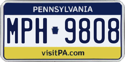 PA license plate MPH9808