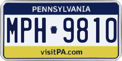 PA license plate MPH9810