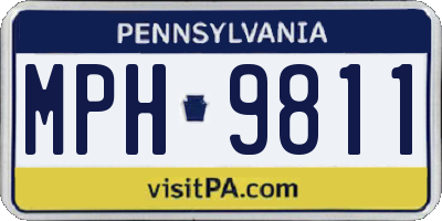 PA license plate MPH9811