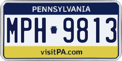 PA license plate MPH9813