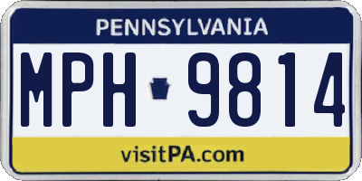 PA license plate MPH9814