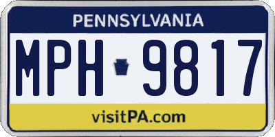 PA license plate MPH9817