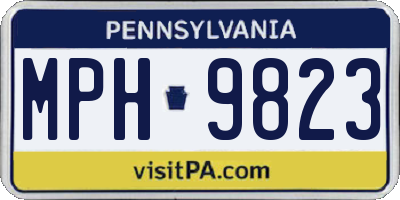 PA license plate MPH9823