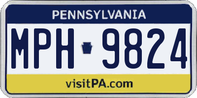 PA license plate MPH9824
