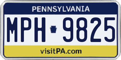 PA license plate MPH9825