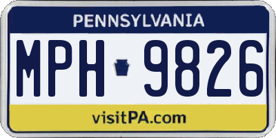 PA license plate MPH9826