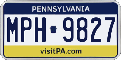 PA license plate MPH9827