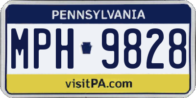 PA license plate MPH9828