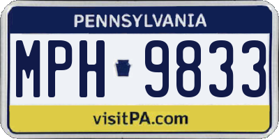 PA license plate MPH9833