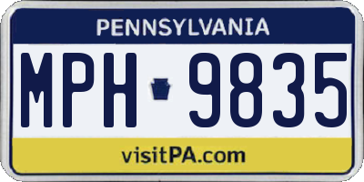 PA license plate MPH9835