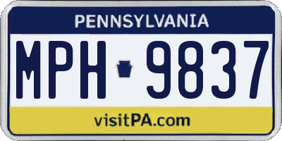 PA license plate MPH9837