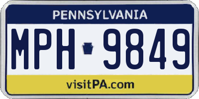 PA license plate MPH9849