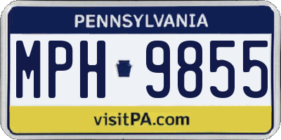 PA license plate MPH9855