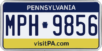 PA license plate MPH9856