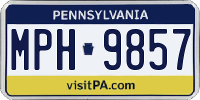 PA license plate MPH9857