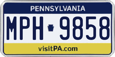 PA license plate MPH9858