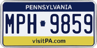 PA license plate MPH9859