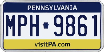 PA license plate MPH9861