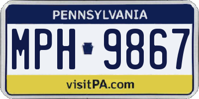 PA license plate MPH9867