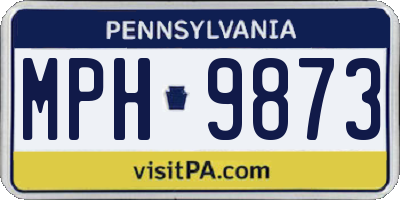 PA license plate MPH9873