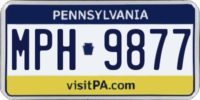 PA license plate MPH9877
