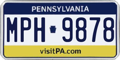 PA license plate MPH9878