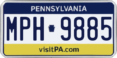 PA license plate MPH9885