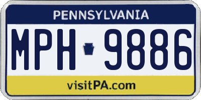 PA license plate MPH9886