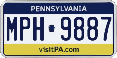PA license plate MPH9887