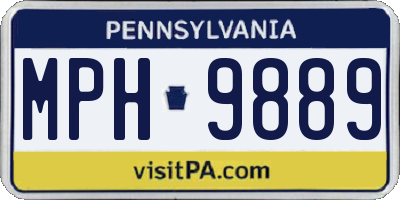 PA license plate MPH9889