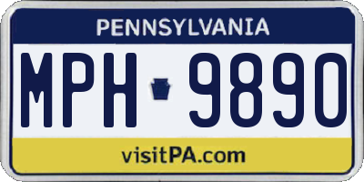 PA license plate MPH9890